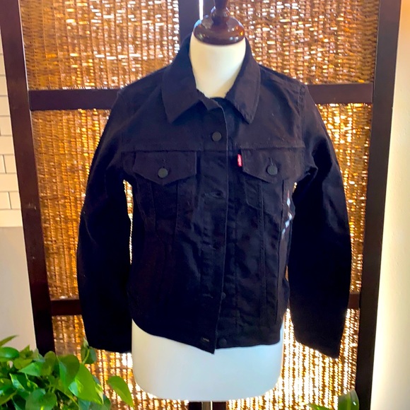 Lexi trucker jacket black demin Large